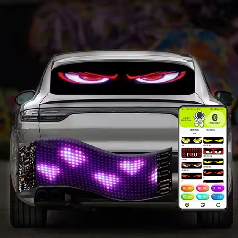 Trucks Car Sign Programmable RGB Pixel Panel Display Bluetooth Controlled Scrolling Animation Car LED Matrix Panel