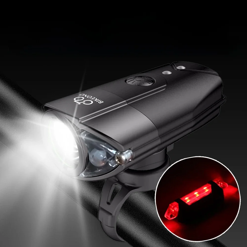 AliExpress BIKEONO Bicycle Light Bike accessories Headlight LED Taillight USB Rechargeable Flashlight MTB Cycling Lantern For Bicycle Lamp