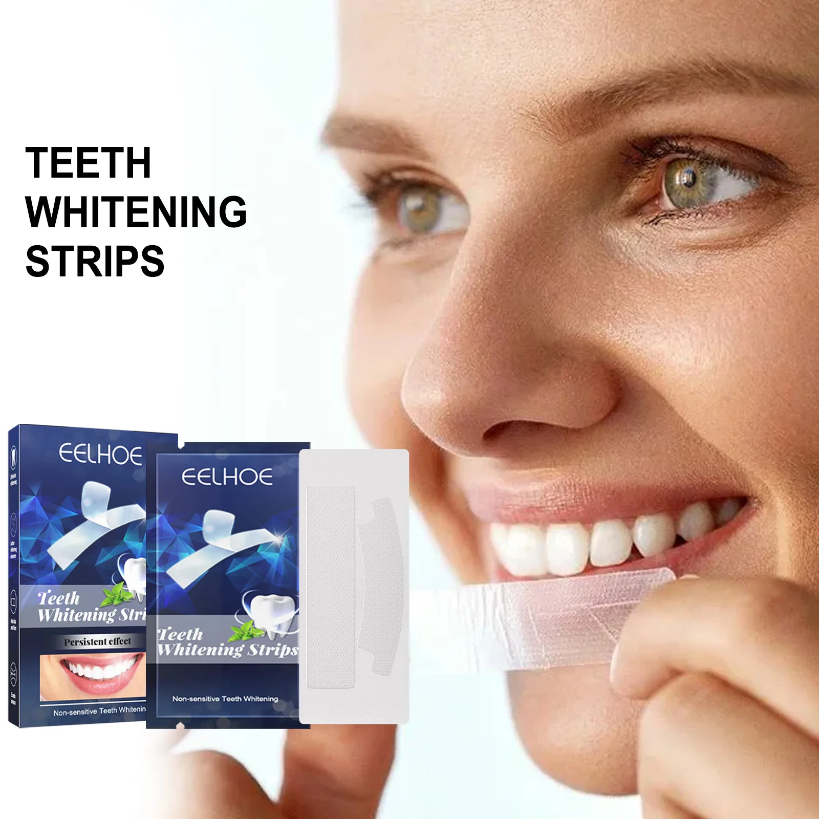 Eelhoe 7pcs Teeth Whitening Strips Oral Hygiene Care Dental Bleaching Tooth Brightener Smoke Tea Teeth Yellow Remove Patches