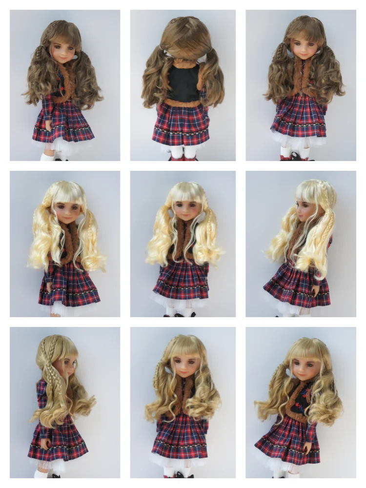 JD858 All Sizes Pony With Braid BJD Wig Suit OB11 YOSD MSD SD DOD Blythe Doll Hair Wholesale 1/8 1/6 1/4 1/3 Cheap Accessories