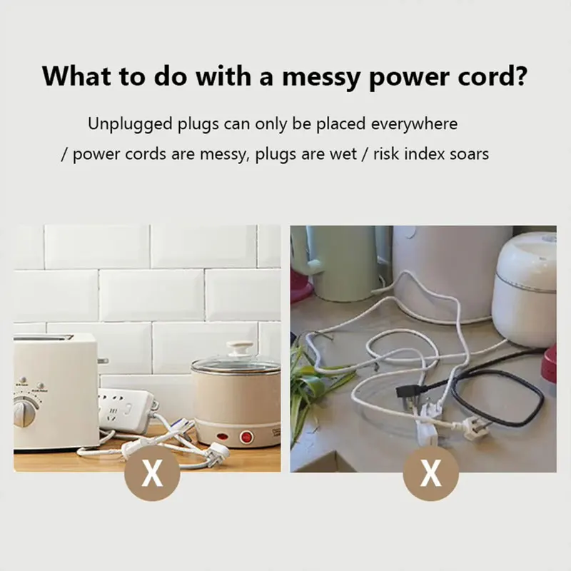 Cord Organizer for Appliances Upgraded Kitchen Cord Winder Cable Management Wrapper Holder Set Air Fryer Coffee Maker Wire Fixer