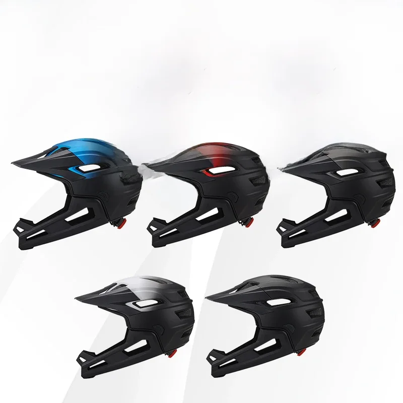 AliExpress Eastinear's New Adult Bicycle Mountain Bike Helmet Full Face Detachable One-piece Motorcycle Riding Safety Helmet Head Protectio