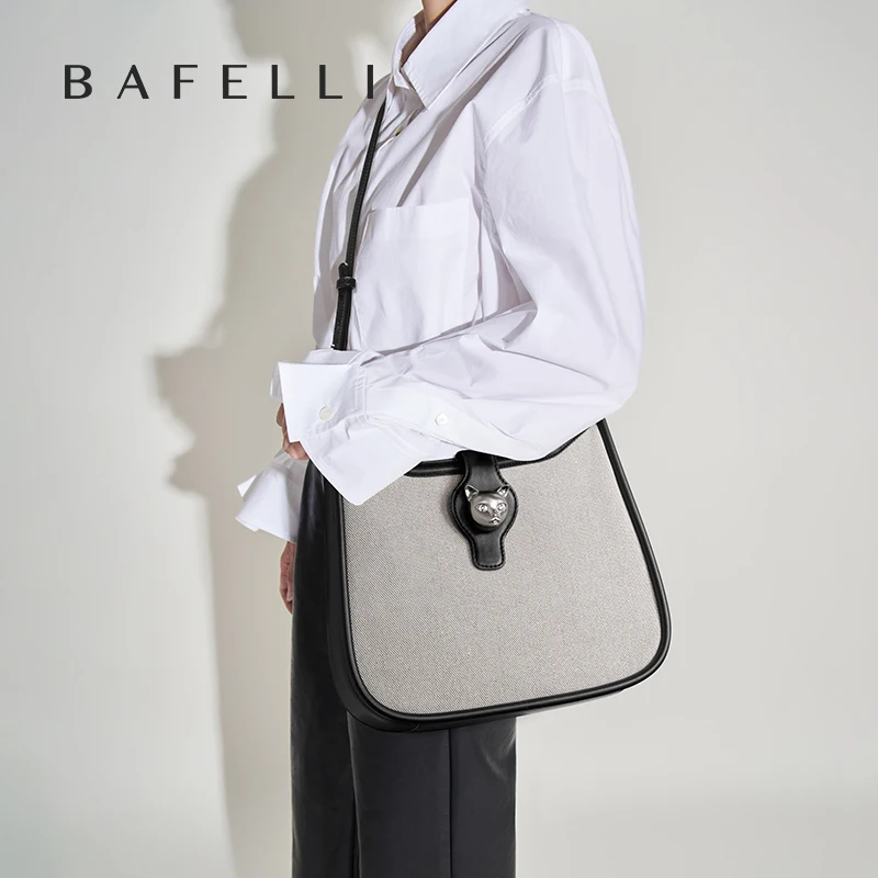 BAFELLI 2026 CAT LUXURY BRAND NEW WOMEN'S SHOULDER BAG TRENDING RETRO STYLE VINTAGE CROSSBODY PURSE UNISEX MESSENGER BAGS