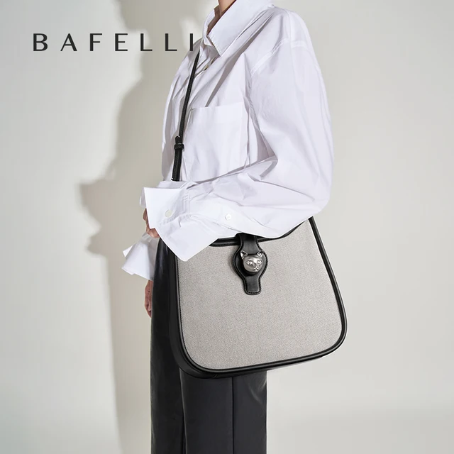 BAFELLI 2026 CAT LUXURY BRAND NEW DAMSKA TORBA NA RAMIĘ MODNY STYL RETRO VINTAGE TOREBKA PRZEZ RAMIĘ UNISEX TORBY MESSENGER