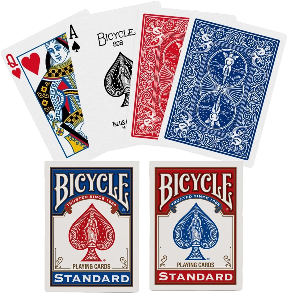 Bicycle Rider Back Playing Cards Standard Index Red Black Decks of