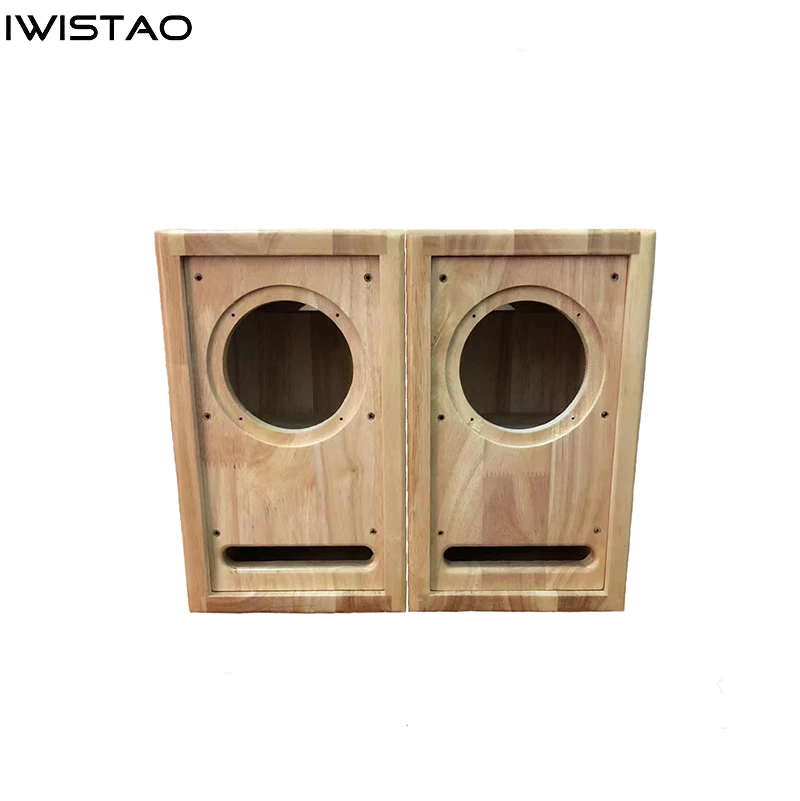 IWISTAO HIFI 4 Inch Full Range Speaker Empty Cabinet Solid Wood Bookshelf Labyrinth Structure Active Panel AudIo DIY