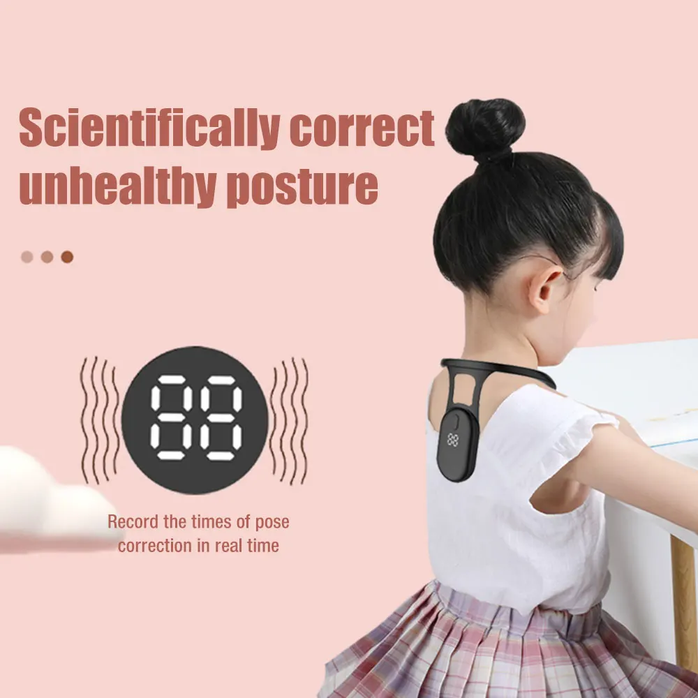 Smart Back Posture Corrector Anti-Humpback Vibrate Remind Realtime Monitoring Protect Eyesight Correction Device For Adult Child