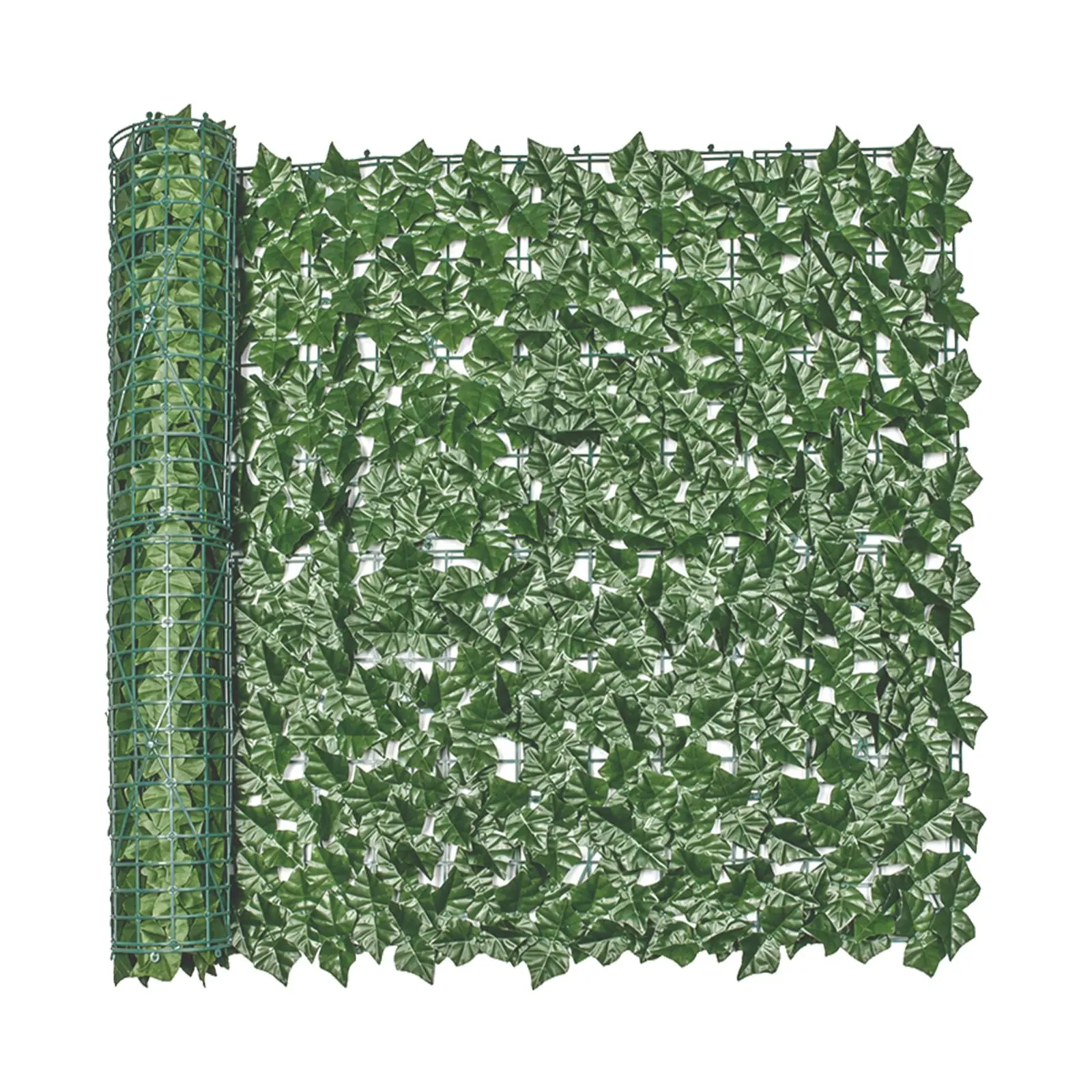 Panneau de clôture d'intimité en lierre artificiel, 100x300cm, enroulable, vert, imitation haie, pour jardin extérieur, balcon, patio, décoration de mur de séparation pour salon intérieur, bureau, facile à installer, panneau de haie pour intimité instantanée.