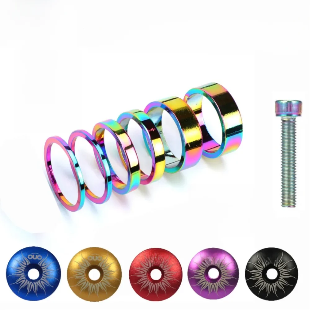 AliExpress Meische OUO CNC Mtb Power Cap 1 1/8 Headset Spacers Stem Top Cap Bolt 28.6mm Fork Spacer Bicycle Bridge