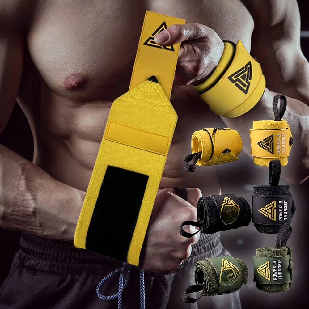 1 paire de bracelets de fitness de soutien de poignet de qualité supérieure protègent votre poignet pendant les séances d’entraînement GYM, idéales pour le soulevé de terre intense au développé couché