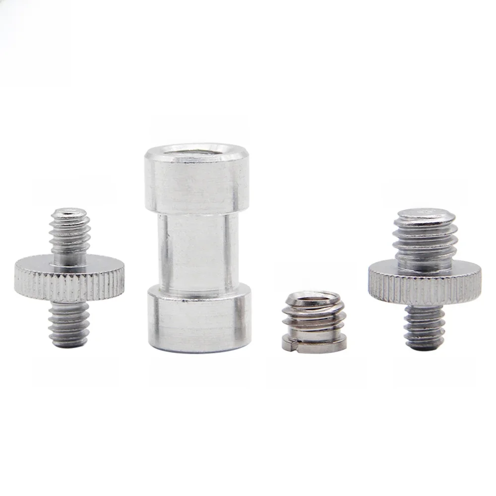 Nouvel ensemble de 4 adaptateurs de vis mâle-femelle durables 1/4" et 3/8" pour trépieds d'appareil photo et supports d'éclairage