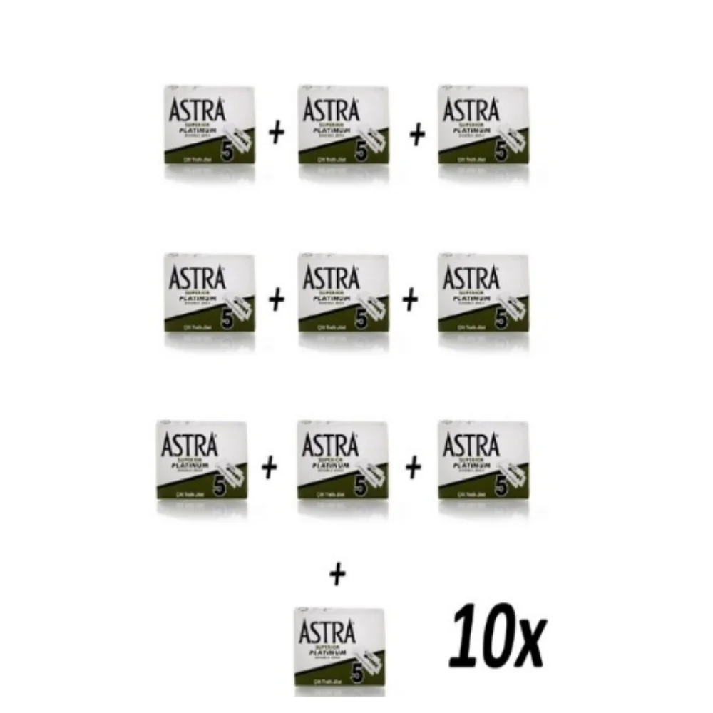 Astra Razor Platinum Várias Peças Bordas Duplas Segurança Superior Alta Qualidade Homens Barba Bigode A Mais Preferida Diariamente Inoxidável Grooming Nova Tendência Moda Higiênica Com Forma Padrão Pacote Entrega