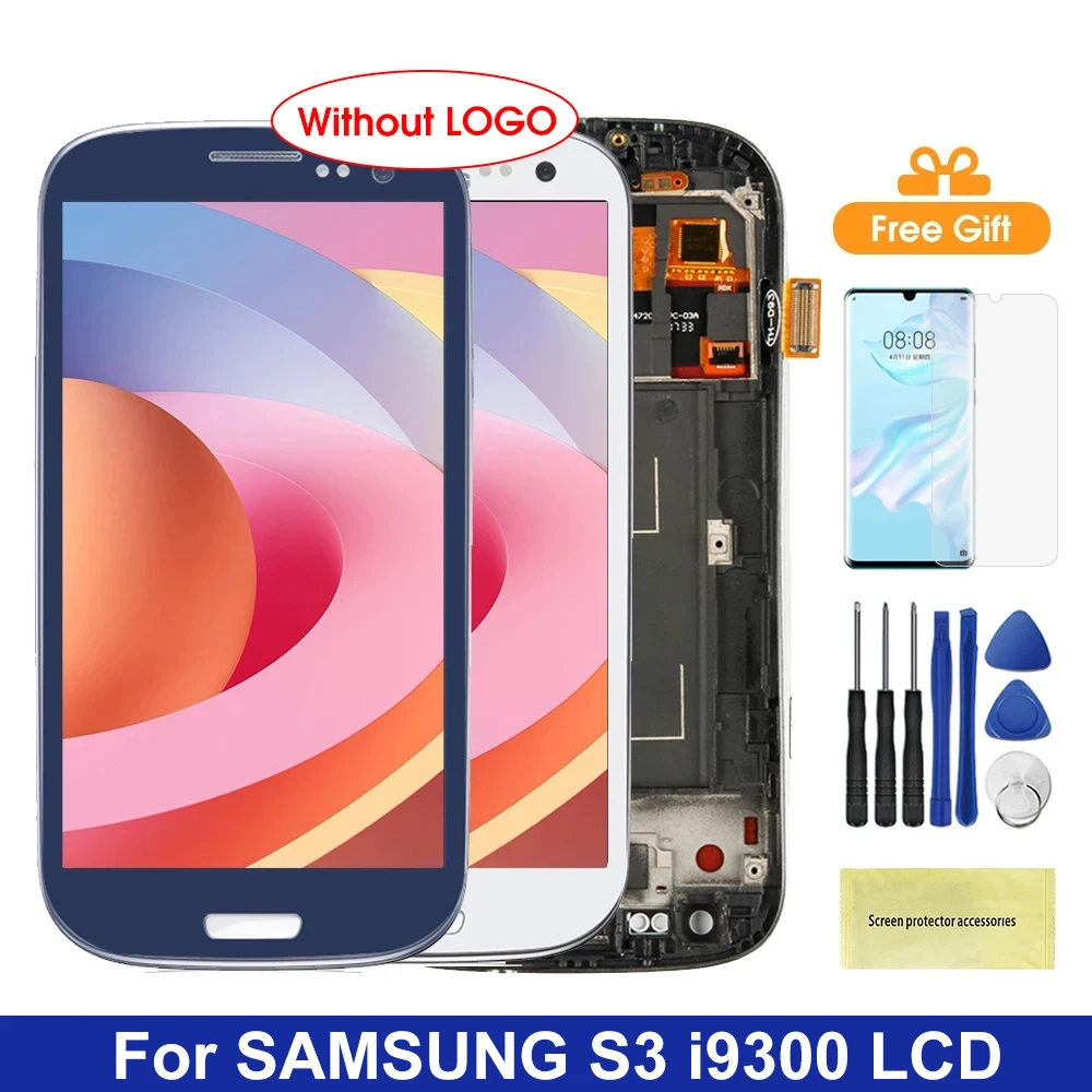 S3 I9300 Display Screen, for Samsung Galaxy S3 i9300 i9300i Lcd Display Touch Screen Digitizer Replacement with Frame