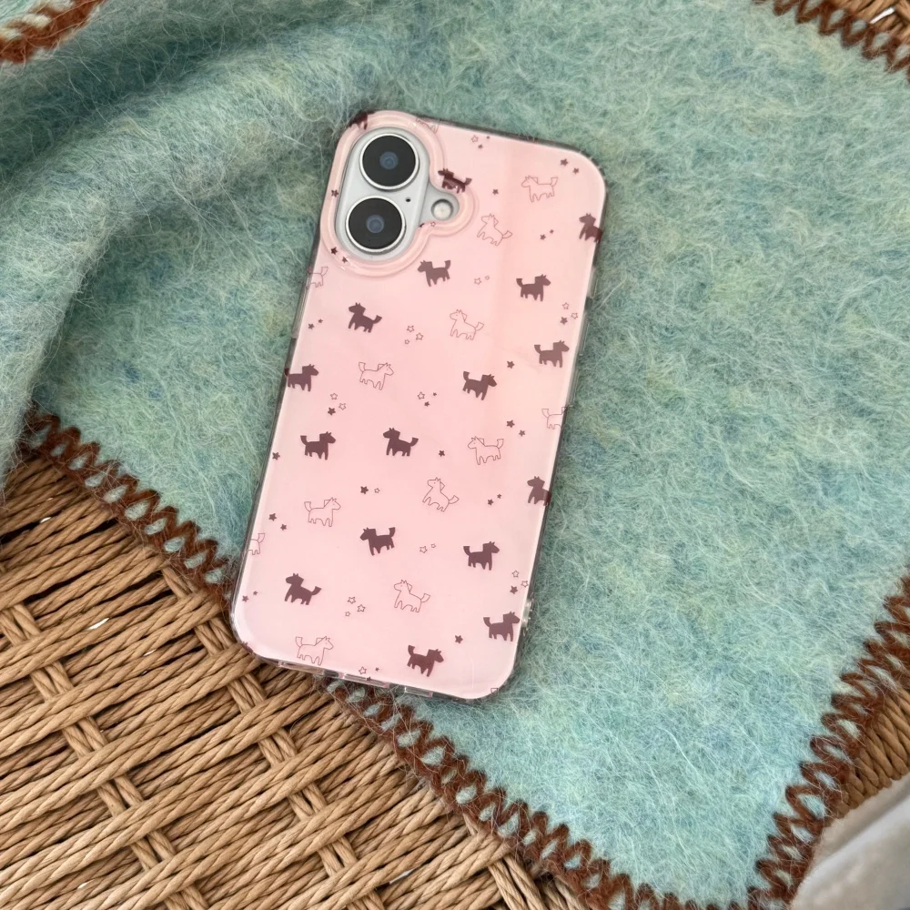 

Pink cute star pony mobile phone case, suitable for iPhone 14/15/16/17 ProMax,17 Pro fashionable new shock-proof protective case