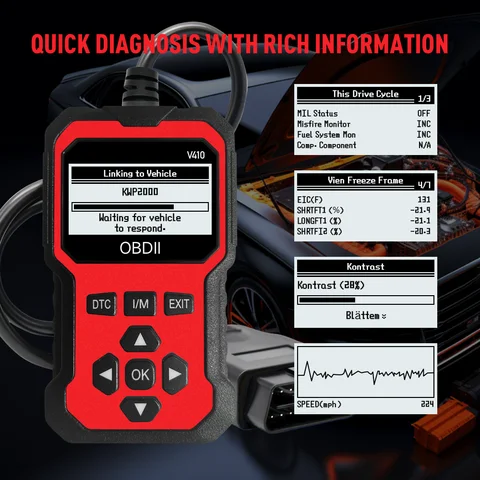Car Obd2 Scanner Diagnostic Tool Code Reader Engine Fault Code Reader Scanner Can Diagnose All Obd Ii Protocol Cars since 1996 Scan Tool 8 best sales diagnostic obd - №4