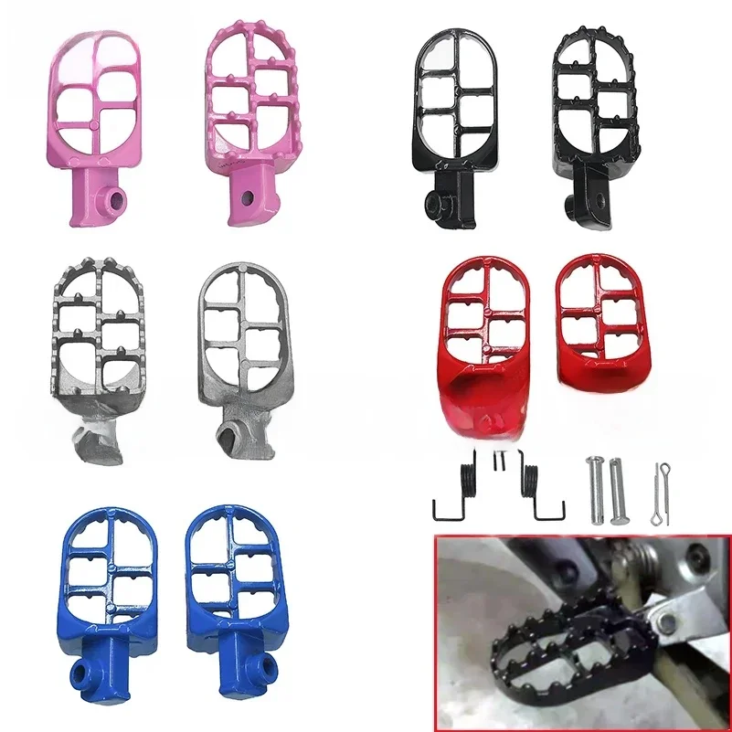 AliExpress NONE Motorcycle Foot Pegs Pedals for 50 65 70 for WRF YZF50 for CRF CT Aluminum Footrest Dirt Bike Enduro Motocross