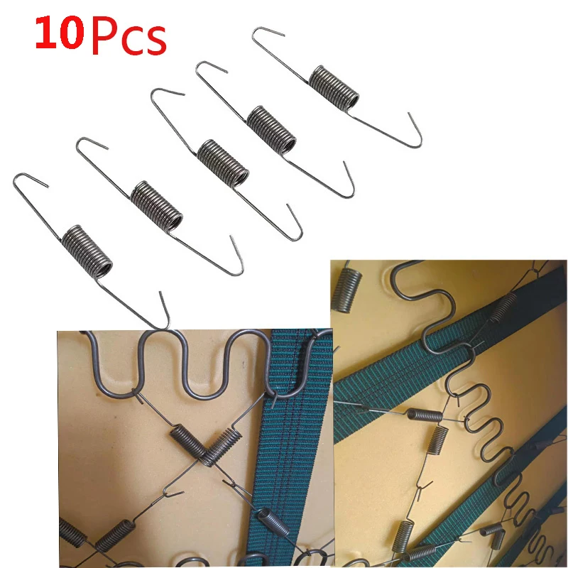 10 Metal Hooks for Balancing Sofa Springs-Reliable Furniture Components for Sofas,Chairs,And Beds-Robust Coil for Secure Attachm
