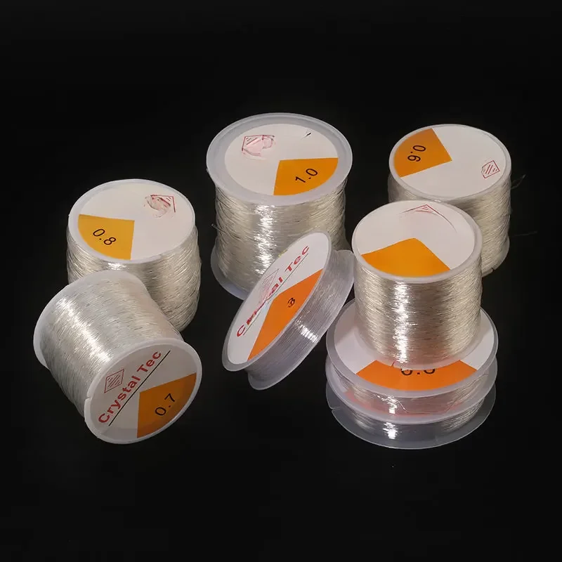 Fil de perles élastique 0.5-1.0mm, ligne d'artisanat en Fiber extensible pour la fabrication de bijoux, perles de rocaille, Bracelets de perles de poney