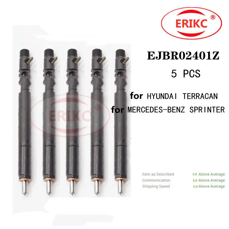 ERIKC 5 PCS EJBR02401Z Common Rail Auto Diesel Injector EJBR 024 01Z FOR Carnival Mk II 2.9L CRDi MPV (144bhp)