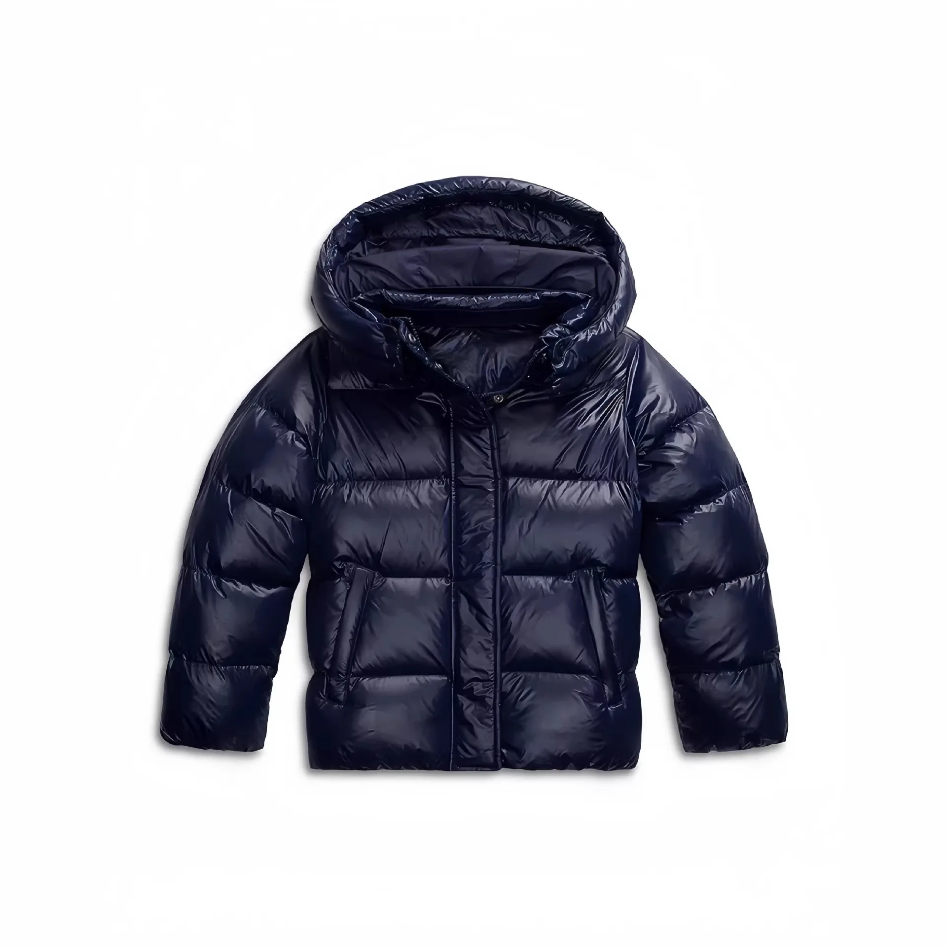 Thick Hooded Coat Loose Fit Streetwear with Pocket Detail Notched Lapel Edgy Street European and American Style Spring for Women