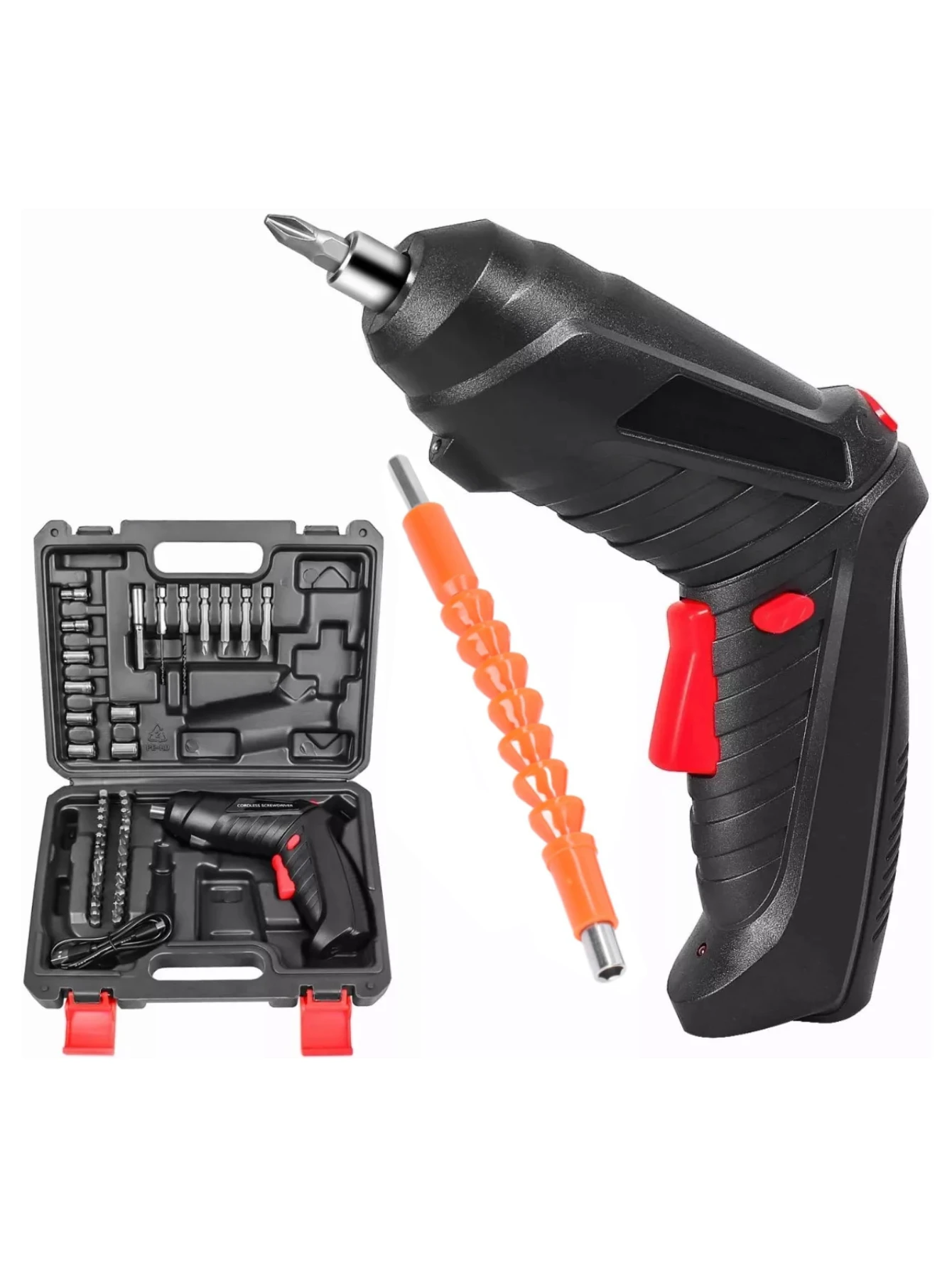 Rechargeable electric screwdriver Set 47 PCs Mini electric drill