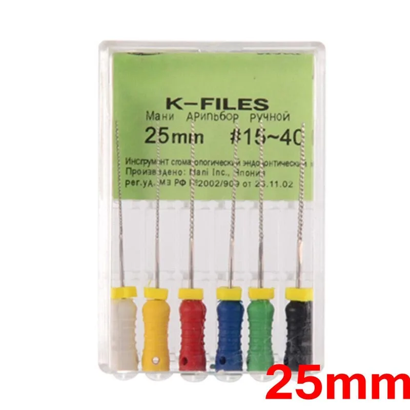 21/25MM #8-#40 K-Files Dental Hand Use Root Canal Stainless Steel Files