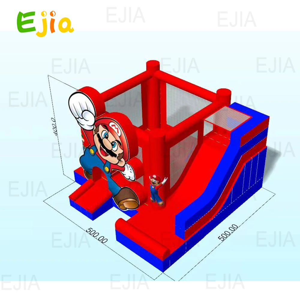 Custom Inflatable Bouncer Kids Bouncy House With Slide Combo Comic Bounce House Jump Castle With Air Blower For Outdoor Party