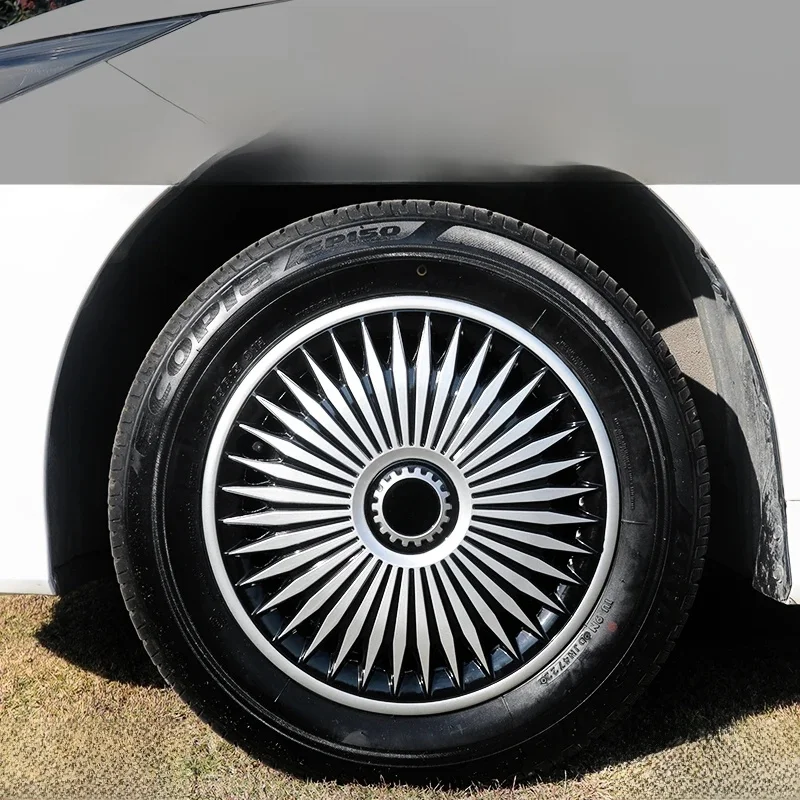 Sporty Universal Wheel Cover Hubcap Replacement R16 Hub Caps Rim Cover ABS Material Exterior Accessories Car Truck SUV -Set of 4