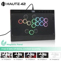 Controlador de palo Arcade sin palanca Hitbox magnético Haute42 C16 para Ps4 /PS5/botón de interruptor borde Stickless Hitbox Fightstick