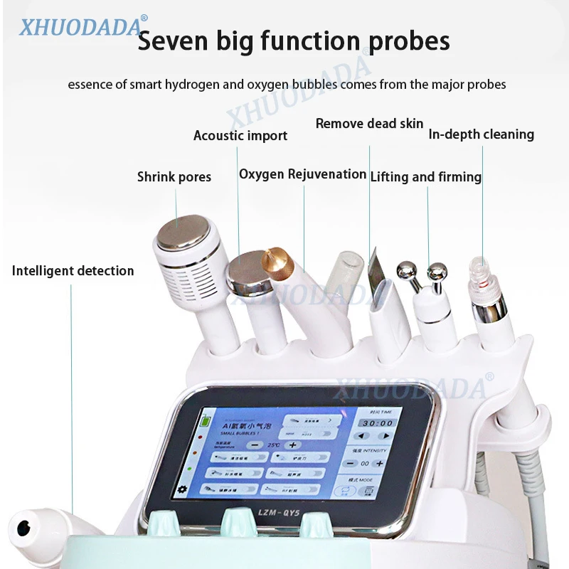 

Новый многофункциональный инструмент для ухода за кожей H2O2, маленький водный пузырь, инструмент для ухода за кожей, анализ кожи, тестовая микродермабразия