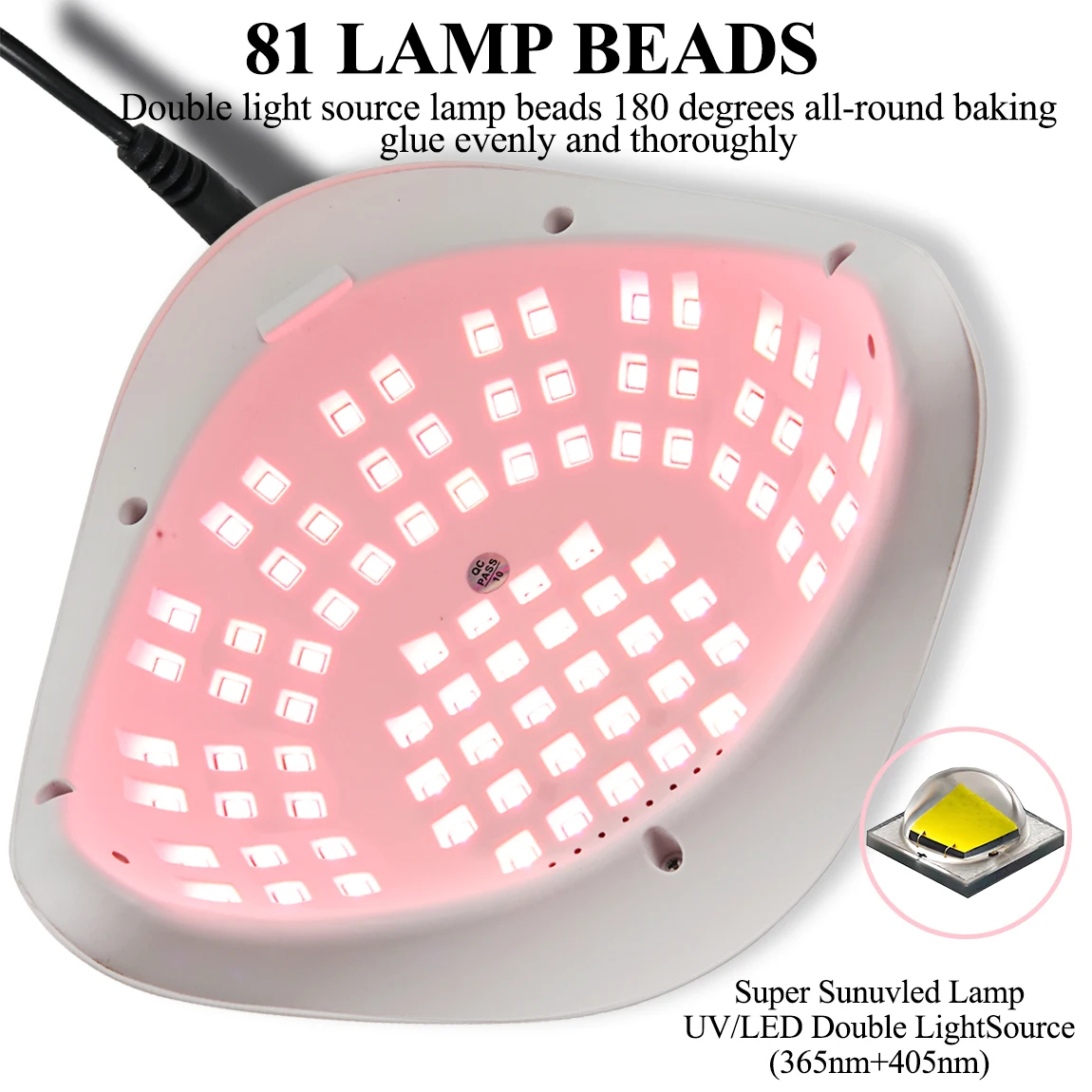 SUN X23 MAX Essiccatore per unghie professionale Lampada UV a LED per unghie Essiccatore per smalto gel Luce 81 LED Accessori per nail art Cura delle unghie in gel