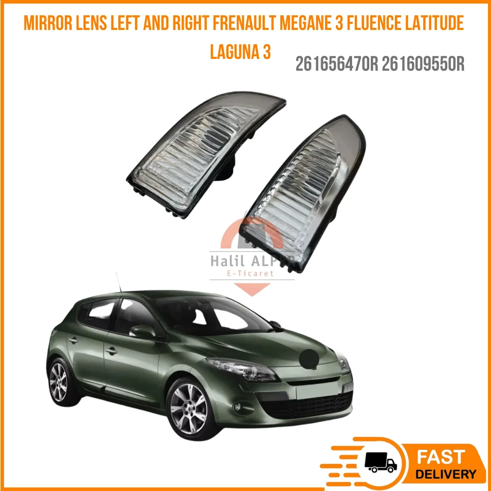 Lente de espejo izquierda y derecha para Renault Megane 3 Fluence Latitude Laguna 3 261656470R 261609550R, accesorios de coche de alta calidad