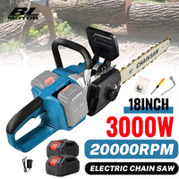18Inch 3000W Brushless Electric Chainsaw Cordless Pruning Woodworking Power Tool Handheld Garden Cutter For Makita 18V Battery