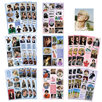 8/16/24Sheets Korean Kpop Team Souvenir Stickers DIY Music Boy Band Decoration Scrapbook Phone Laptop Stationery Gift Sticker