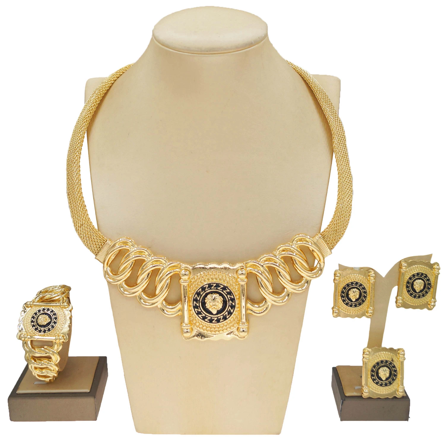 

Роскошный Дубайский позолоченный кулон, ожерелье, комплект ювелирных изделий для женщин, мульти-дизайн, подарок для банкетной вечеринки, коллекция, комплект ювелирных изделий из 4 предметов