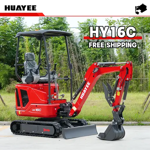 High-quality compact mini excavators (1 to 2 tons) suitable for gardening and farm projects.