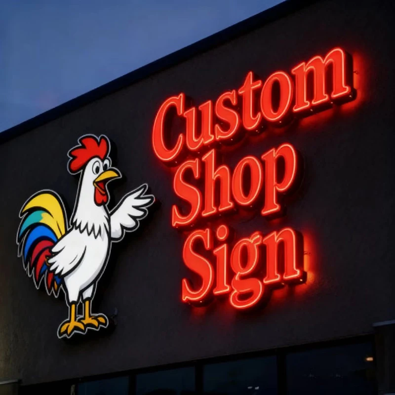 

Custom LED Business Sign 3D Illuminated Letters Waterproof Shop Sign Personalized Company Logo Outdoor Signboard For Cafe