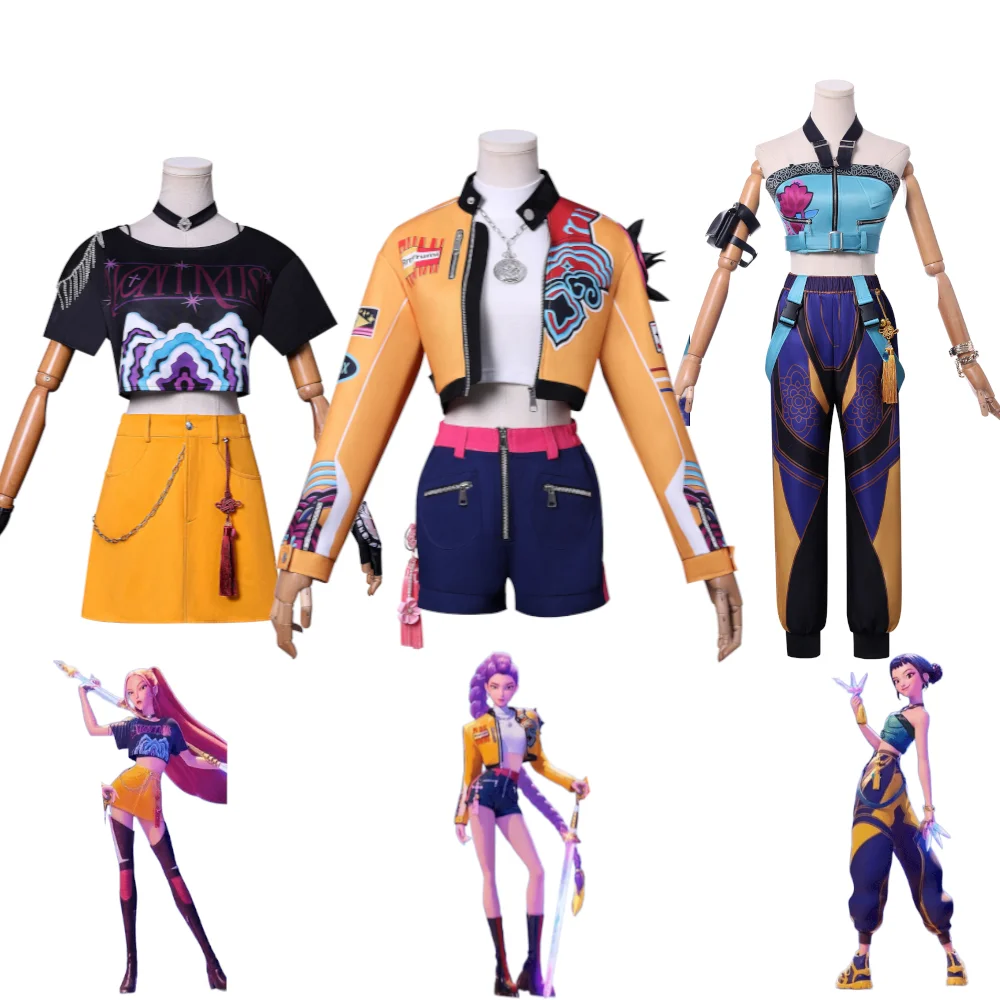 

KPOP Demon Hunters Cosplay Costume Set Rumi Mira Zoey Stage Outfits Female Hunter Battle Suits Cosplay Uniforms For Women