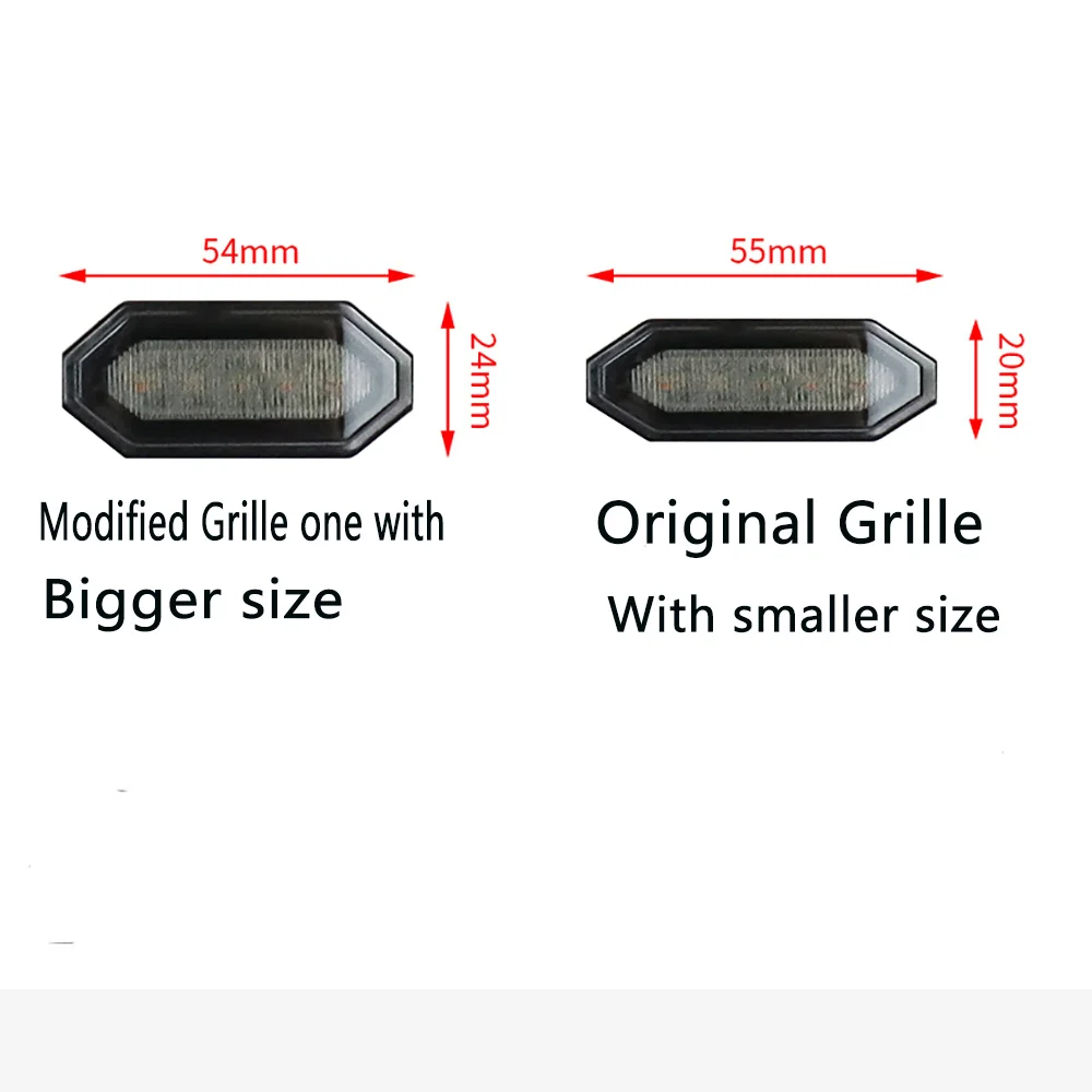 Światła przedni grill LED zewnętrzne lampy kratki dekoracyjne do 2019 2020 2021 2022 2023 Suzuki Jimny JB64 JB74