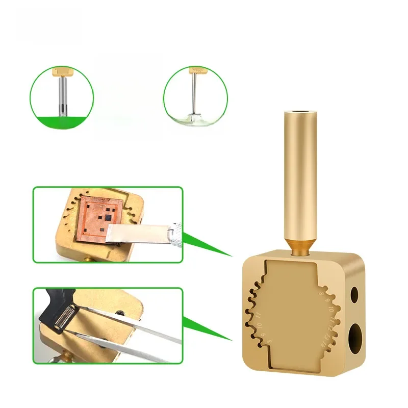 Usuwanie kleju z procesora Platforma grzewcza Kabel z matrycą punktową Rozlutowywanie Adapter grotu lutownicy do serii 936/T12/JBC 210/JBC 245 — zdjęcie 2