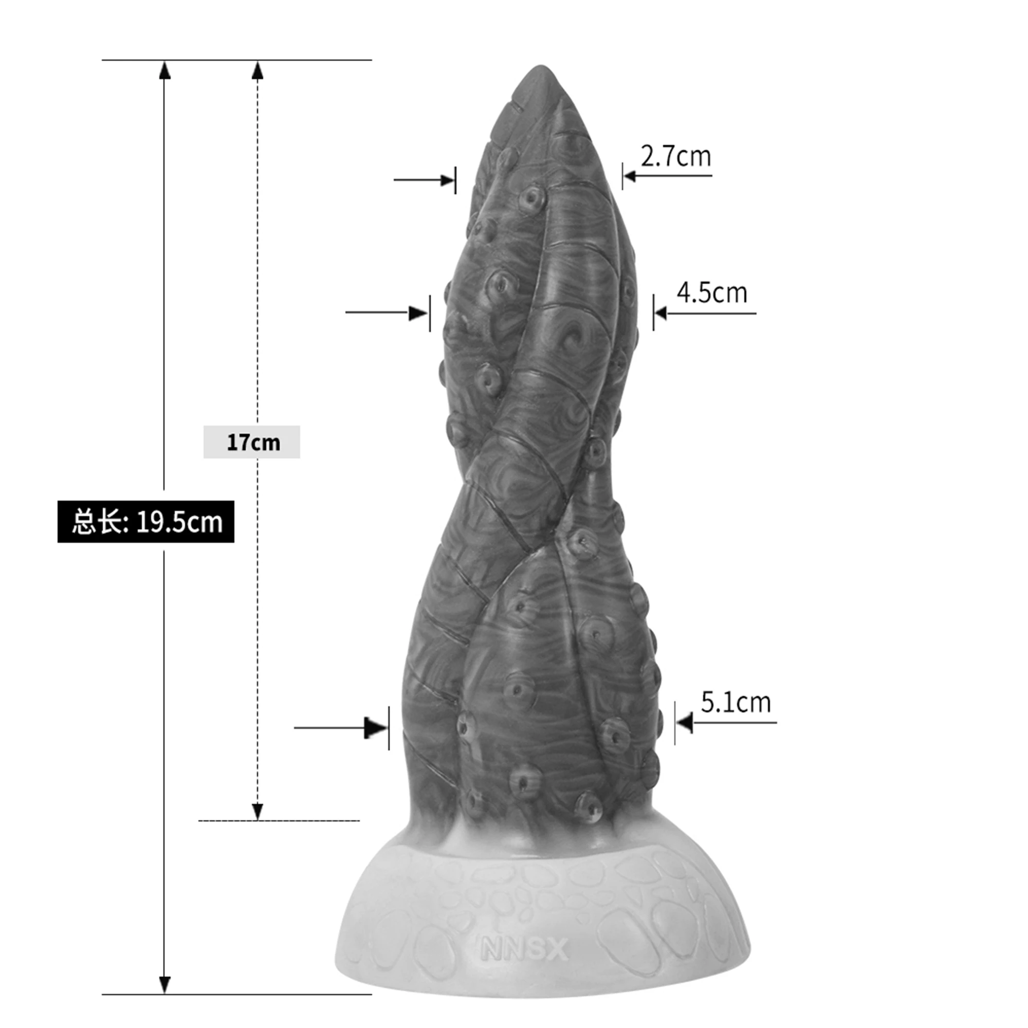 FAAK Limited Edition Butt Plug Twist Octopus Leg Design dildo Slilicone Anal Sex Toys With Suction Diy Color Erotic Products