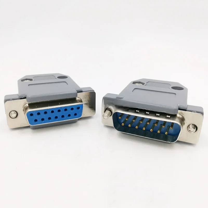 Złącze DB15 2-rzędowy otwór/pin żeński Adapter gniazda męskiego wtyczki D Sub DP15 + powłoka — zdjęcie 2