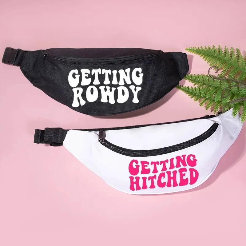 Getting Rowdy Hitched Fanny Pack Nashville Country Retro Bachelorette hen Party Nash Bash bridal shower bride bridesmaid gift