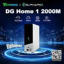 KJ STOCK ElphaPex DG Home 1 2100MH/s 630W LTC/Doge Scrypt Miner Home Miner 2.1G