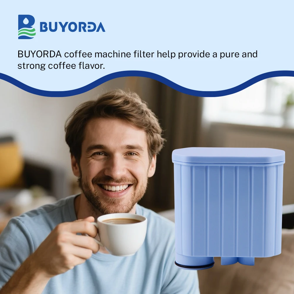 خرطوشة فلتر ماء من Buyorda لماكينة القهوة، متوافقة مع for Philips Saeco Aqua Clean، مزيل الترسبات CA6903/10/00/01، عبوة من 3 قطع