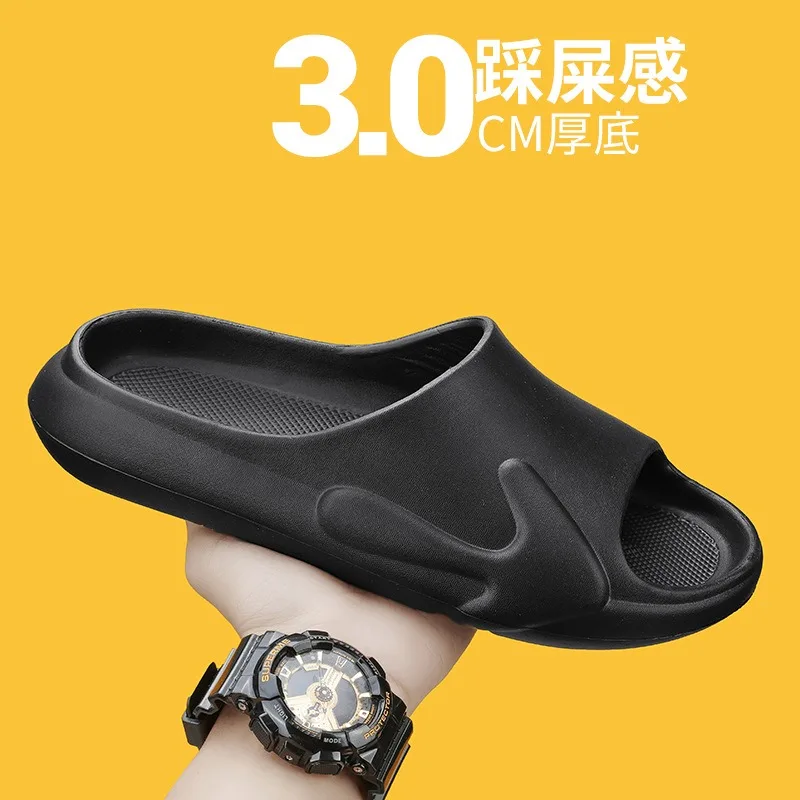 

Мужские летние шлепанцы, нескользящие уличные тапочки на толстой подошве, удобные пляжные шлепанцы для мужчин, повседневная обувь