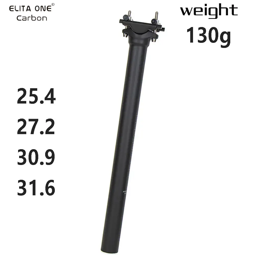ELITA ONE Espigão de selim de carbono 25,4/27,2/30,9/31,6 MTB/bicicleta de estrada ultraleve 130g 62C