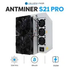 

КУПИТЬ 10 ПОЛУЧИ 6 БЕСПЛАТНО Новый Bitmain Antminer S21 Pro 234T 3510 Вт Bitcoin BTC ASIC Miner Ready Stock BCH