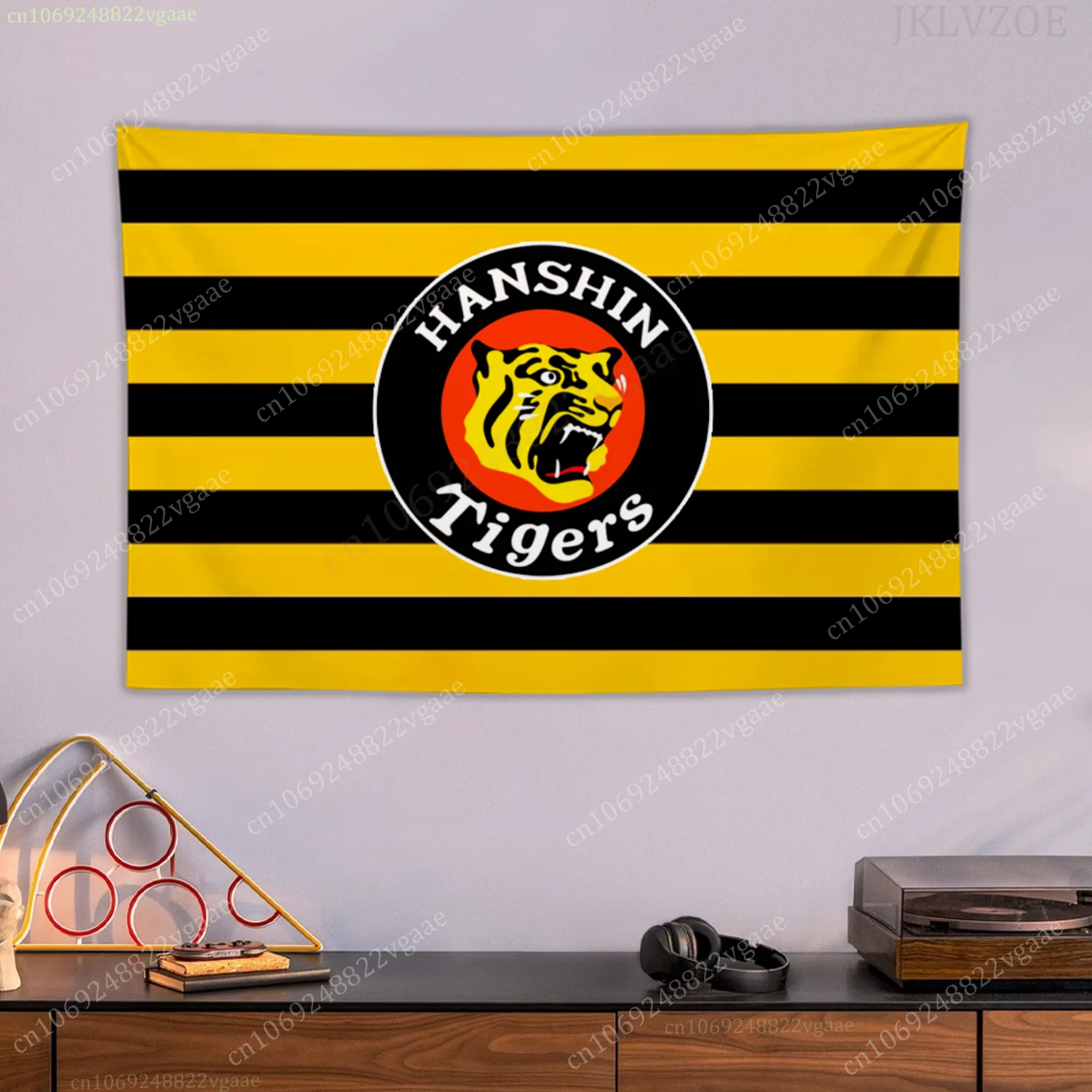 2025 Japanese Baseball Hanshin Tigers Tapestry Poster NPB Wall Tapestries Bedroom Decoration Aesthetic Tapices Flag Wallpaper