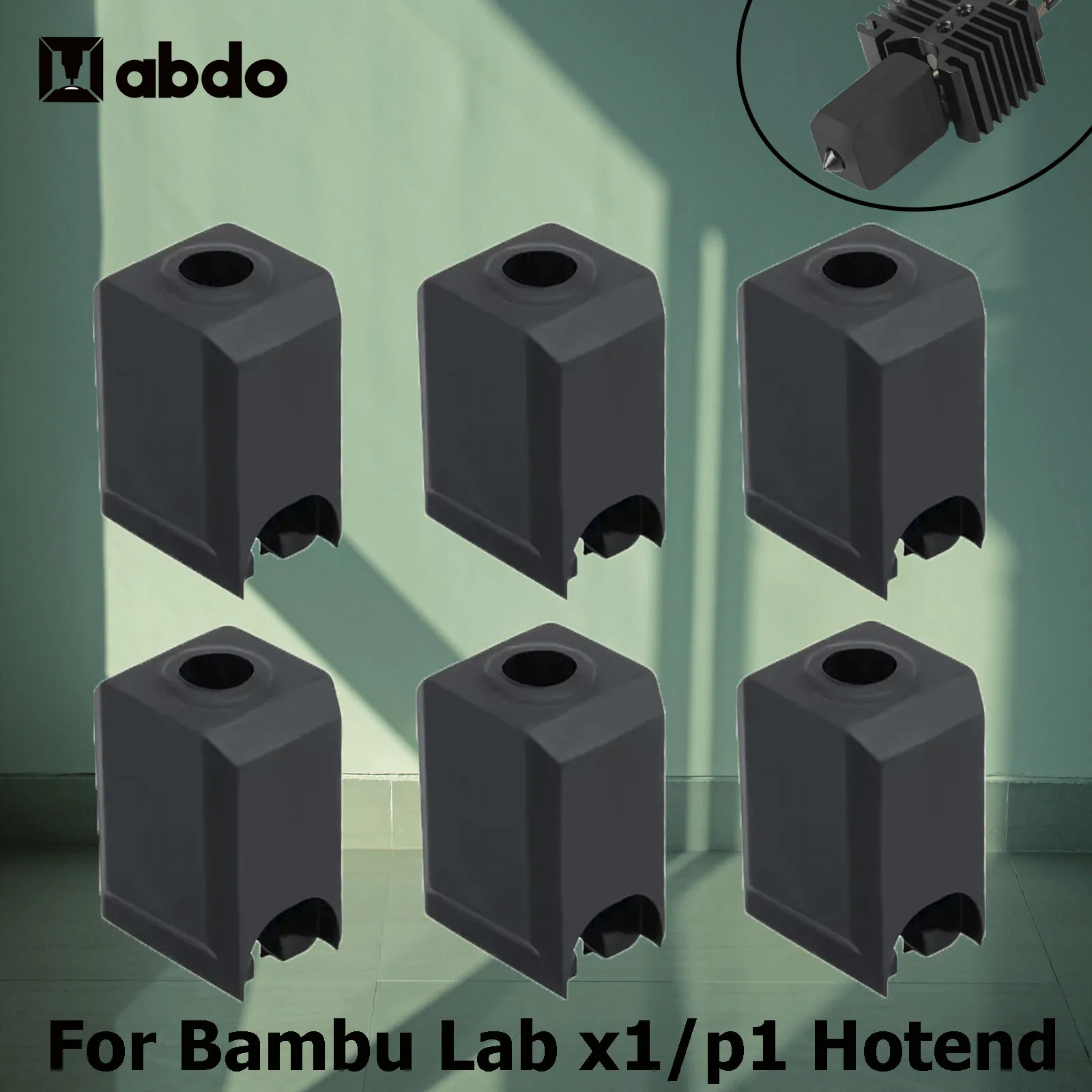 

Silicone Socks For Bambu Lab X1 X1C P1P P1S 3D Printer Hotend Extruder Protective Cover Heater Block Black Silicone Sleeve Cover